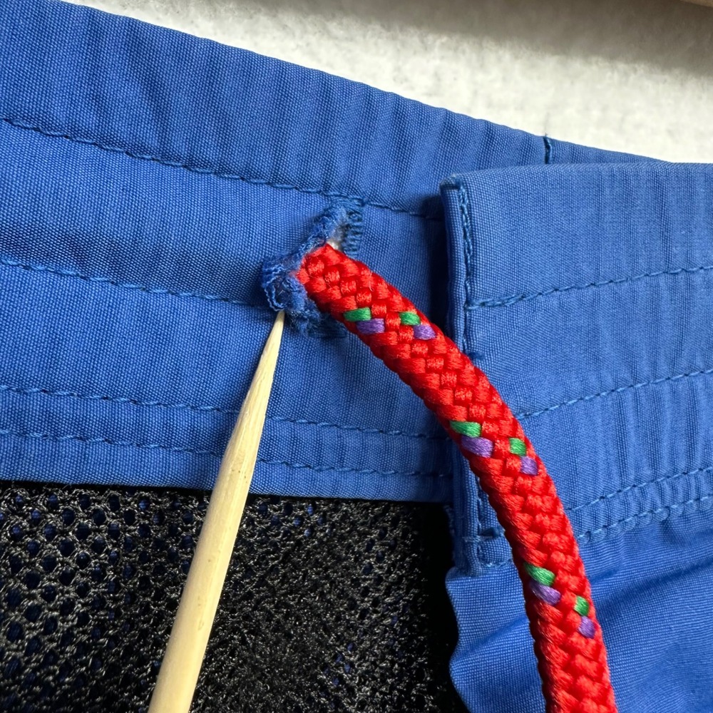 RLX Ralph Lauren Swim Broad Trunks Mens Medium Blue Cargo Unlined Pockets Beach - Picture 8 of 13